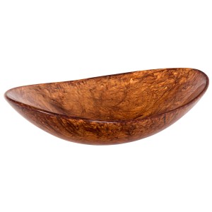 Umywalka 52×35×15cm nablatowa brązowy /złoty z wysokiej jakości żywicy syntetycznej 