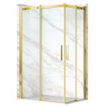 Kabina prysznicowa 80×100×195 cm / 6 mm rozsuwana  złota /transparentna ,Rio   