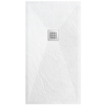 Brodzik 100x80x2,5 cm kompozytowy  struktura kamienia biały niski prostokątny , Tray 