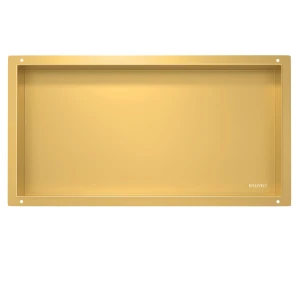 Półka wnękowa 60×30×10 cm ze stali nierdzewnej bez kołnierza, złota PVD