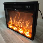 Elektryczny palnik/wkład kominkowy LED 60×15×50 cm / 1500W ,CZARNY  CAMINETTO-VULCANO
