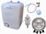 Ciśnieniowy pod umywalkowy podgrzewacz wody 6L  33x 23x22cm Stal nierdzewna 2000W 230V IPX4 +wyłącznik różnicowo prądowy, biały ATOS