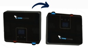 Elektryczny przepływowy podgrzewacz wody PREMIUM  3,5 kW | górny/dolny montaż | dotykowy panel | czarny | 28x23x10 cm 