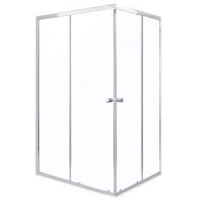 Kabina prysznicowa  70×70x180cm / 4 mm   (bez brodzika), Drzwi – dwuskrzydłowe, przesuwne , chrom Olga SQ