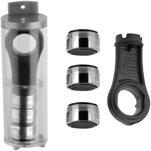 Zestaw 3x perlator ANTICALC M24x1 z kluczem, chrom, gwint zewnętrzny