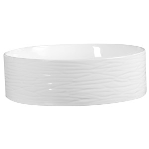 Mała umywalka nablatowa 40x13 cm , biała połysk    