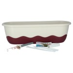 Doniczka 11L samonawadniająca 60x20x18cm  ivory light / czerwony MARETA 