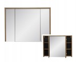 Szafka z lustrem 3 drzwi 100x16x75cm Dąb Hunton, Hampton 842 / WYSYŁKA 48H