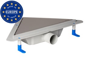 Odpływ narożny / prysznicowy 27x7x44,3 cm  50 l/min  z rusztem "KLASSZIK"