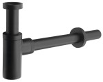 Syfon umywalkowy 5/4", odpływ 32 mm, okrągły – czarny mat