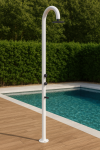 Prysznic zewnętrzny ogrodowy 233cm biały aluminium LUNA-ALU-BIANCA
