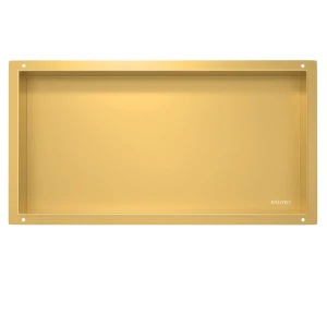 Półka wnękowa 60×30×10 cm ze stali nierdzewnej bez kołnierza, złota PVD 