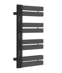 Grzejnik łazienkowy 72×50×12 cm asymetryczny , czarny soft Meteor Side