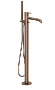 Bateria wannowa wolnostojąca 865-984mm / wąż 150 cm  , miedziany szczotkowany PVD Delta Pi 