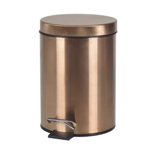  Kosz na śmieci 3 L / 170x243x230 mm ,stal/ miedź mat X-ROUND COPPER