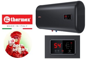 Poziomy bojler slim ,,uczący się" 67L/ 996x293x532 mm sterowany aplikacją Wi-Fi  Thermex 80H Shadow  