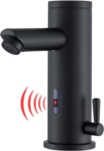 Czarna bateria 18 cm umywalkowa automatyczna z czujnikiem podczerwieni  , czarny 
