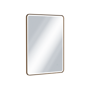 Lustro łazienkowe 80x60 cm /3000 - 6000 K , oświetlenie LED mata grzewcza, miedziany szczotkowany Corido 