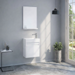 Zestaw łazienkowy szafka 45cm z umywalką + lustro 45cm New Yedisu biały ORKA 