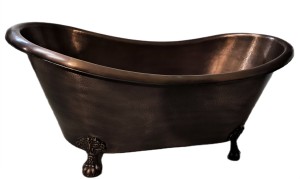 Wanna miedziana 160x80x72 cm  ręcznie kuta / łapy lwie