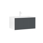 Zestaw szafka 80cm z umywalką CUBE antracyt ORKA 