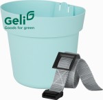 Doniczka na rynnę, balustradę lub na ścianę Ø 16 cm, wys. 15,5 cm / 1,6L  Niebieska, GELI 