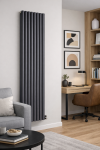 Grzejnik łazienkowy 1800x472mm, 2395W czarny Solaria