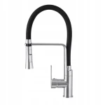 Bateria kuchenna 43cm chrom / czarna, obrotowa wylewka 360° VEGAS