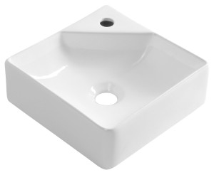  Umywalka  narożna 30x30x11cm ceramiczna kwadrat , biały NEXA