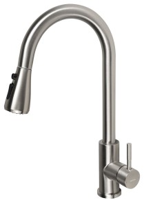 Bateria kuchenna 41,4 cm z wyciąganą wylewką, nikiel MIKELA  