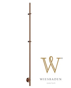 Grzejnik na ręczniki elektryczny  150x6,3x8,7 cm / 60 W  szczotkowany brąz miedź PVD Callista 