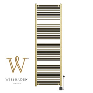 Grzejnik elektryczny 181,7x60 cm kabel  z wtyczką 1000W, szczotkowany mosiądz PVD Elara Smart WiFi   