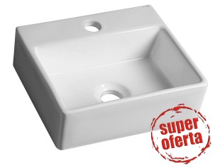 Mała umywalka 33,5x11,5x29cm do postawienia/zawieszenie , biała GIULIA  / WYSYŁKA 48H