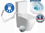 Kompakt WC premiunm  z zestawem uchwytów 815x385x630 mm spłukiwanie tajfun tornado  , odpływ pionowy/poziomy +deska SLIM  Soft Close duroplsast , biały Costabella / 5 lat gwarancji 