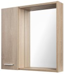  Szafka z lustrem i oświetleniem LED 60x60x14cm lewa, ZOJA / KERAMIA FRESH dąb platin 