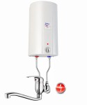   Elektryczny podgrzewacz wody 10L Beta mini ciśnieniowy nadumywalkowy  ELEKTROMET  + Bateria bezciśnieniowa górna z rurkami do bojlera z mieszaczem,wylewka długość 20cm i 30cm +perlator ,KFA , HST