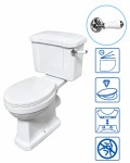 Kompakt RETRO 78x48x86,5 cm + deska wc soft-close duroplast łatwo wypinana, biały Windsor