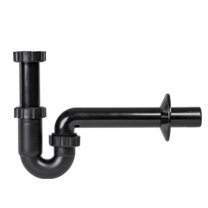 Syfon rurowy z metalowym sitkiem, regulowany odpływ Ø32mm Styron STY-638-32-1-B