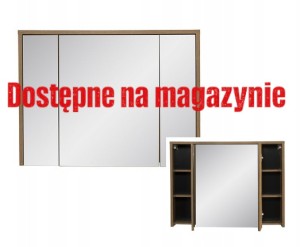 Szafka z lustrem 3 drzwi 100x16x75cm Dąb Hunton, Hampton 842 / WYSYŁKA 48H