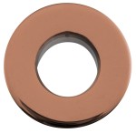 Rozetka / maskownica otworu przelewu umywalki fi 14/30 mm mosiądz, Miedź mat