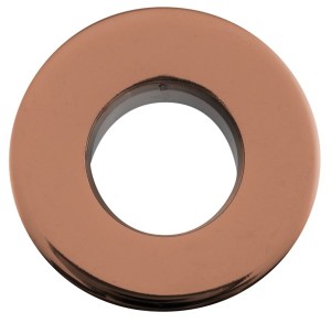 Rozetka / maskownica otworu przelewu umywalki fi 14/30 mm mosiądz, Miedź mat