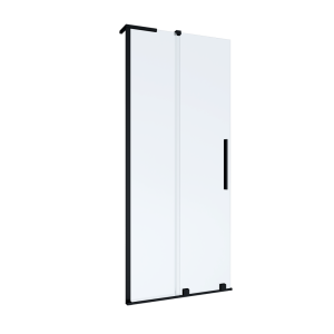 Kabina prysznicowa walk-in przesuwna 100 - 98x200cm /8 mm transparentne, czarny mat 