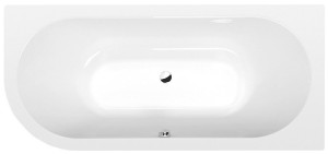 Wanna 175x80x47cm /235 l przyścienna  narożna asymetryczna + obudowa czołowa , biała VIVA R  