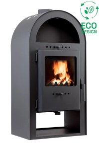 Piec kominkowy wolnostojący  5kW 402x395x940 mm ,Palenisko 27 l, Ekonomiczny S 