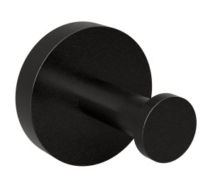 Haczyk łazienkowy mosiądz 55x55x55 mm czarny mat X-ROUND BLACK