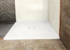 Brodzik kompozytowy, prostokąt PRAWY 120x80x1,8cm, SLIM biały
