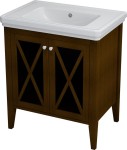 Szafka umywalkowa drewniana 70x81x47cm, mahoń RUSTIC 