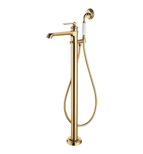 Bateria wannowa retro wolnostojąca 89,6cm, prysznic 1-funkcyjny ,złoto Armance 