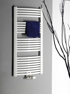Grzejnik łazienkowy 550x1237 mm, 589 W, biały