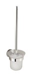 Szczotka WC naścienna 11,5x37x14,5 cm szkło mleczne /chrom SAMBA 